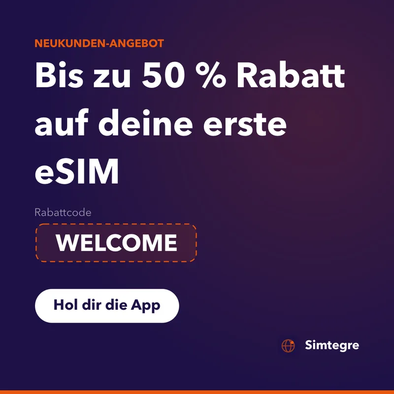 Simtegre Promo-Code — WELCOME für deine erste eSIM