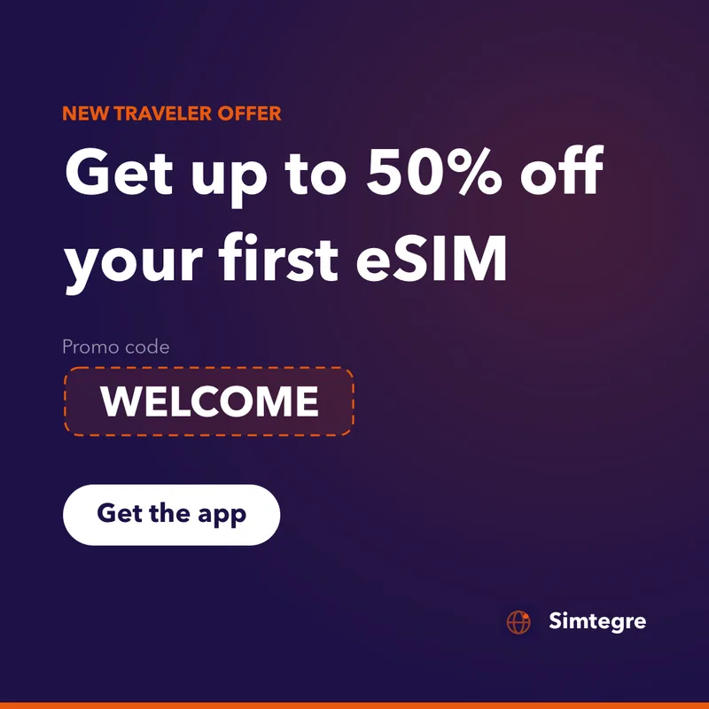 Simtegre Promo Code — WELCOME for Your First eSIM
