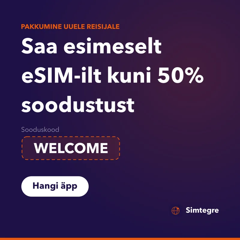 Simtegre sooduskood — WELCOME esimesele eSIM-ile