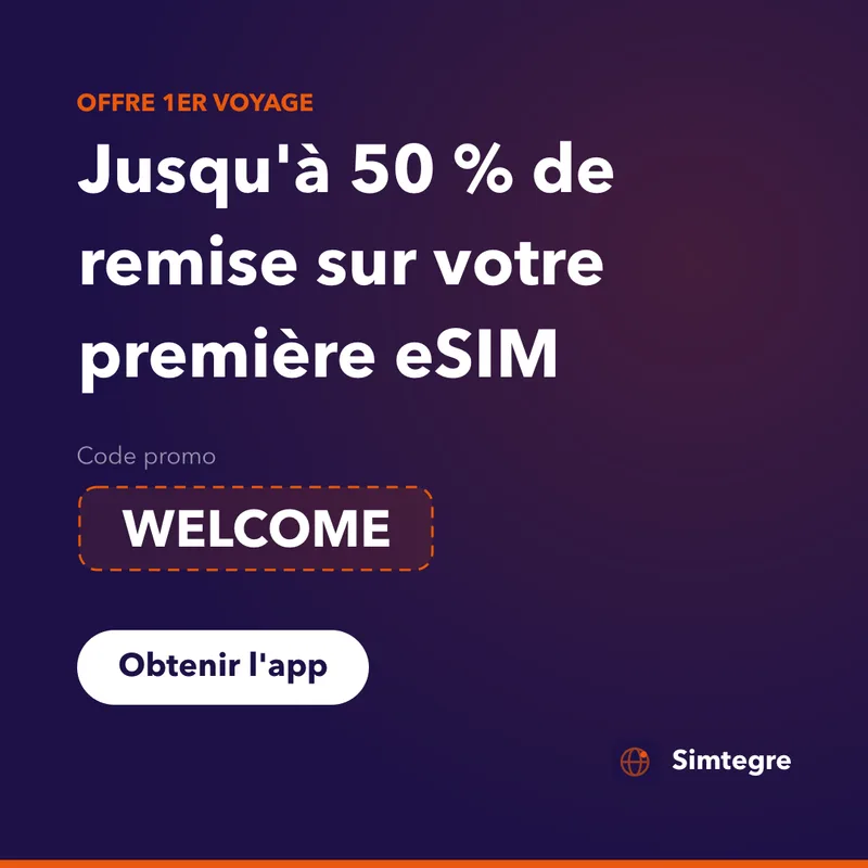 Code promo Simtegre — WELCOME pour votre première eSIM