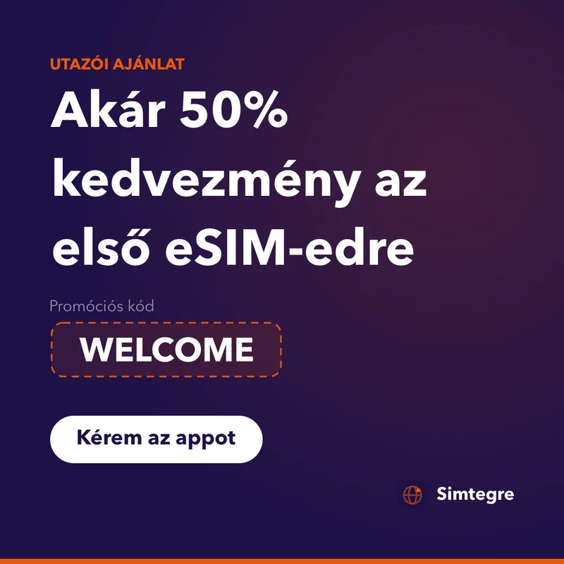 Simtegre promóciós kód — WELCOME az első eSIM-edre