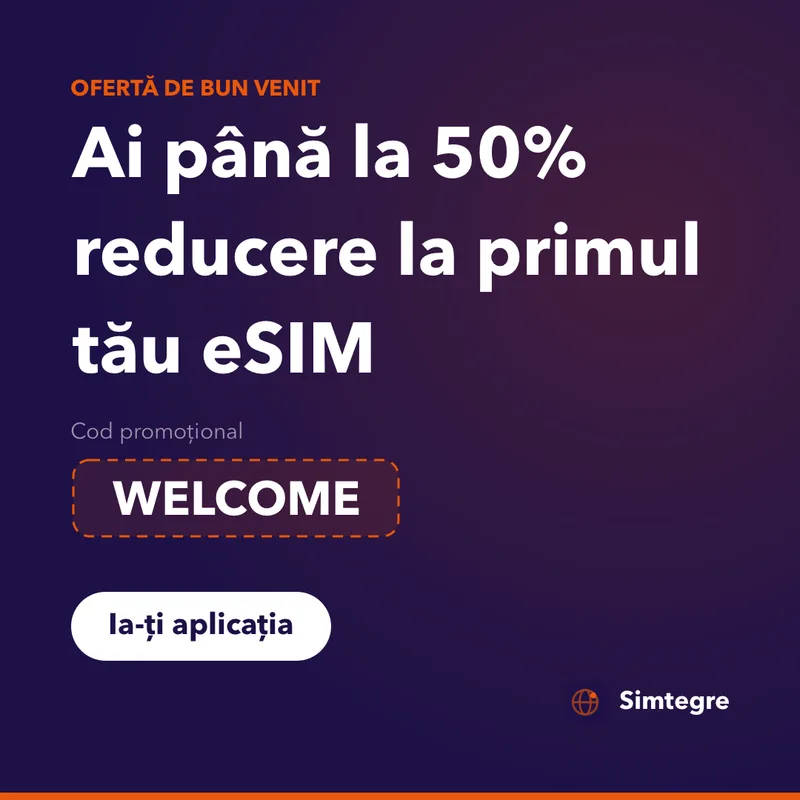 Cod promoțional Simtegre — WELCOME la primul eSIM