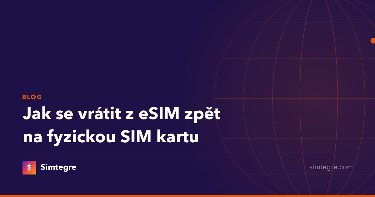 Jak se vrátit z eSIM zpět na fyzickou SIM kartu