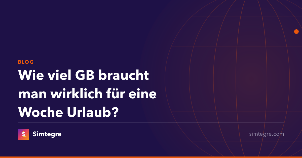 Wie viel GB braucht man wirklich für eine Woche Urlaub?
