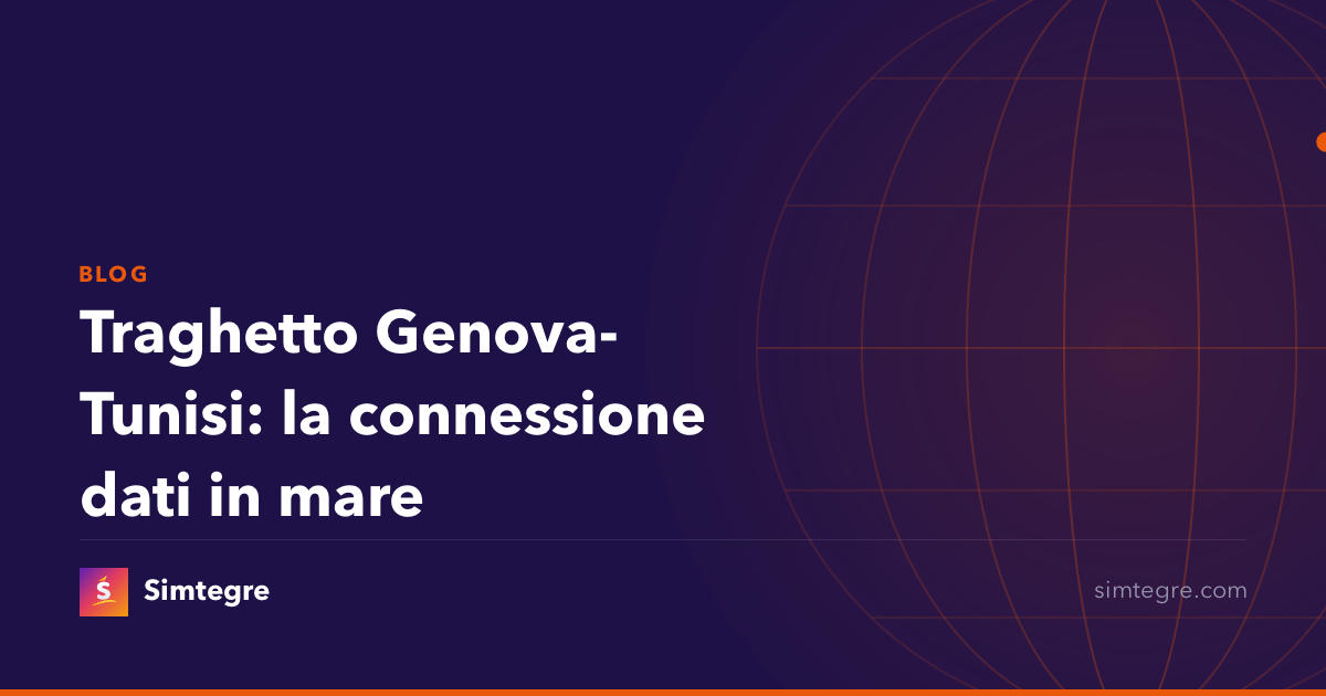 Traghetto Genova-Tunisi: la connessione dati in mare