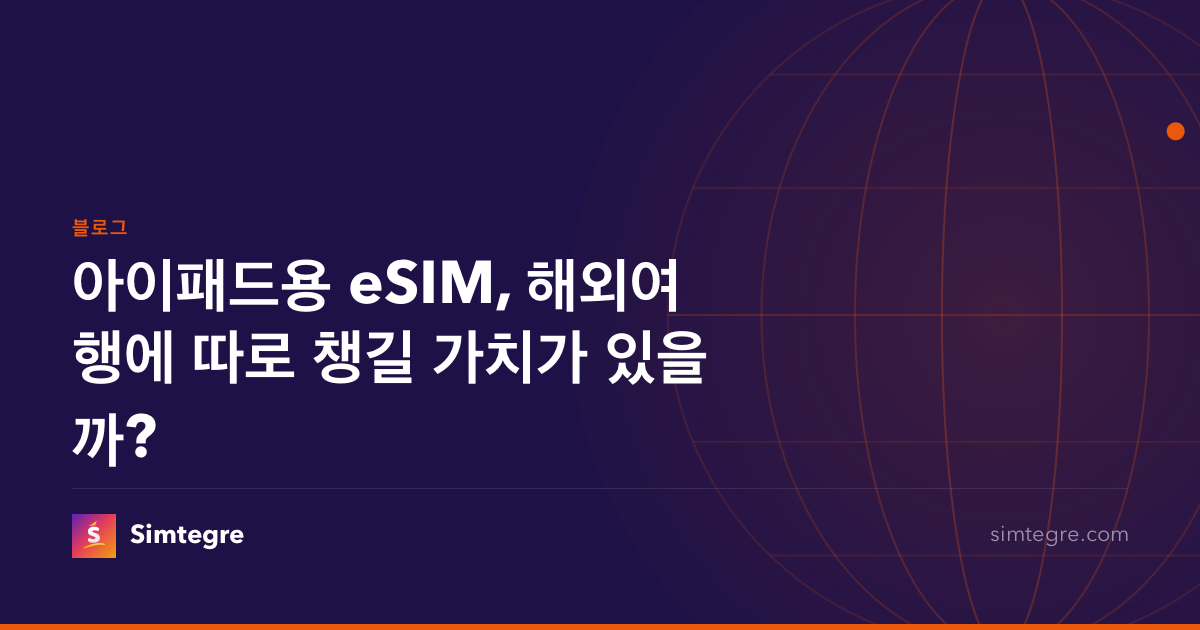 아이패드용 eSIM, 해외여행에 따로 챙길 가치가 있을까?
