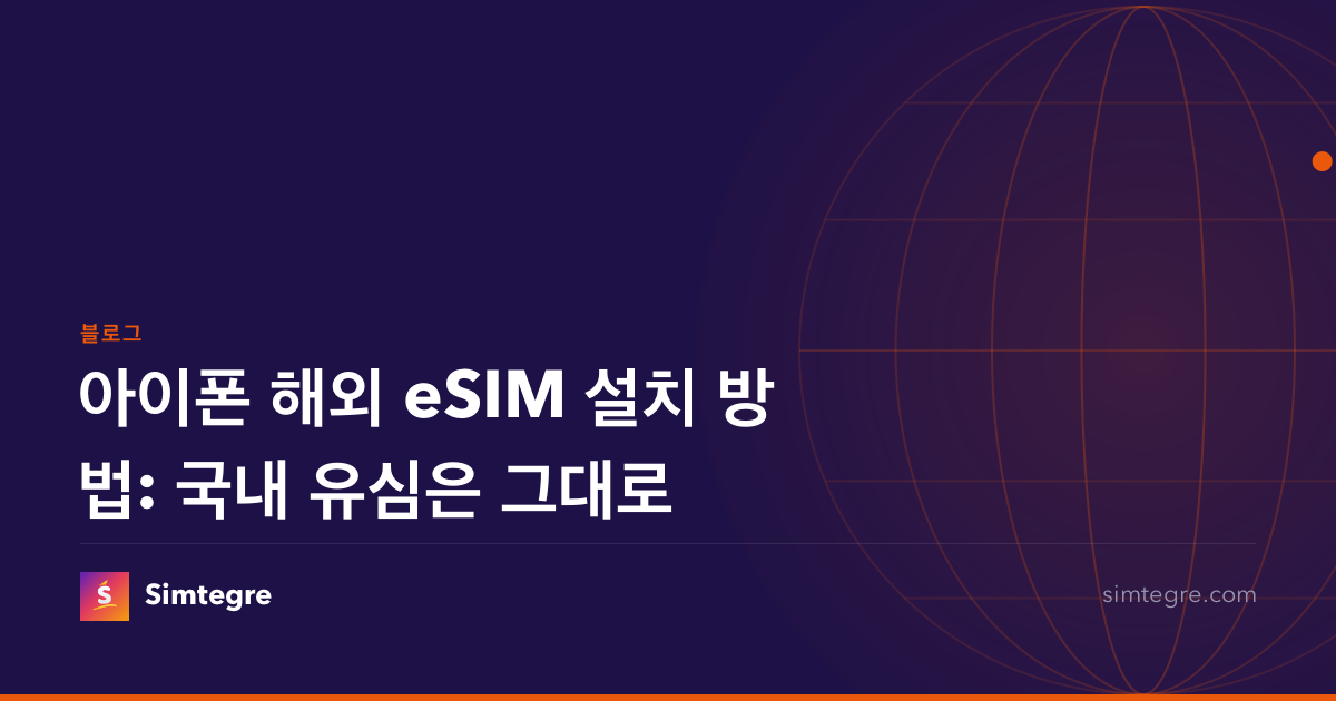 아이폰 해외 eSIM 설치 방법: 국내 유심은 그대로