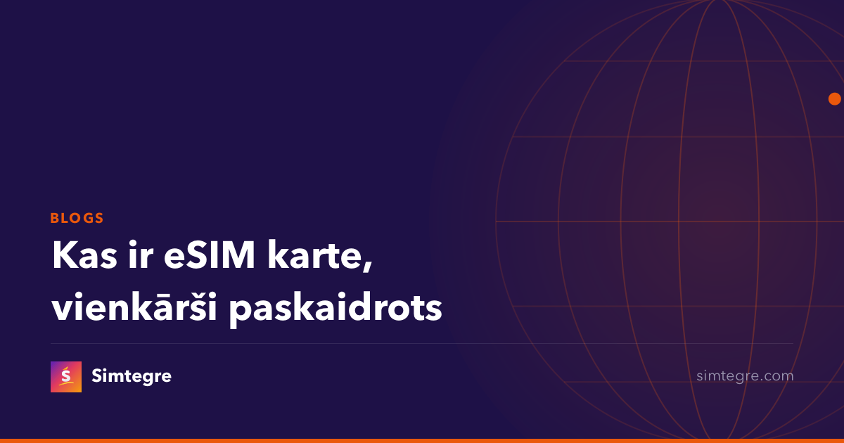 Kas ir eSIM karte, vienkārši paskaidrots