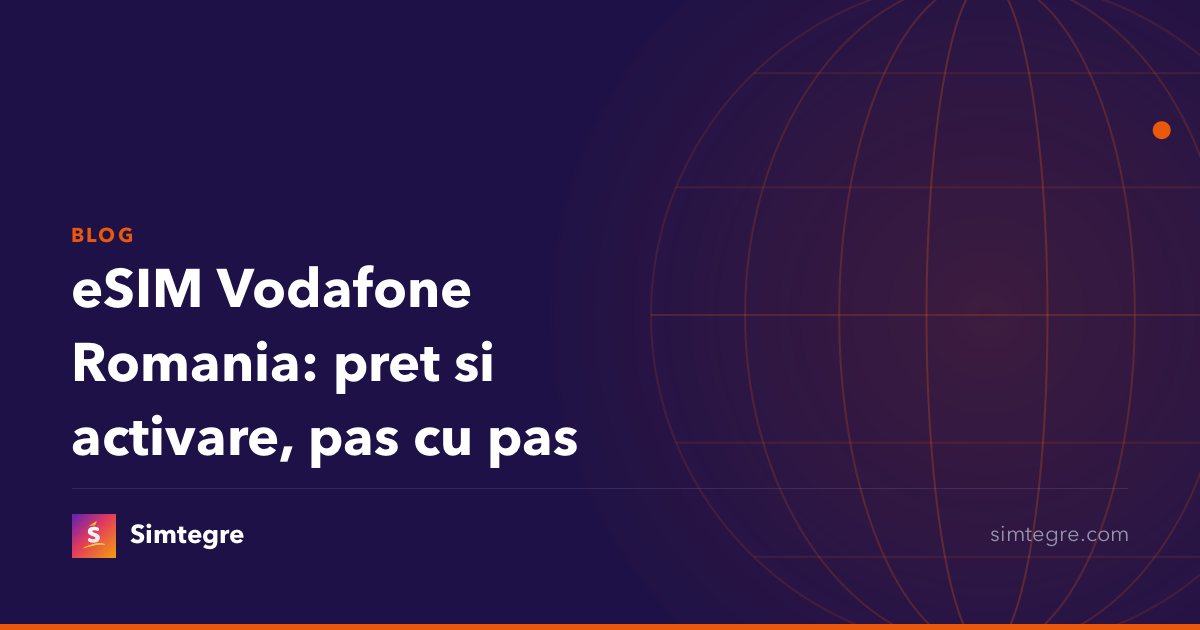 eSIM Vodafone Romania: pret si activare, pas cu pas