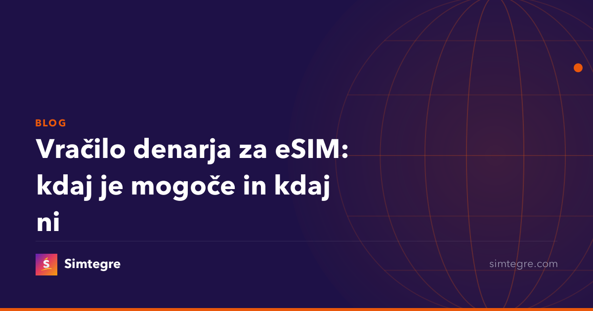 Vračilo denarja za eSIM: kdaj je mogoče in kdaj ni
