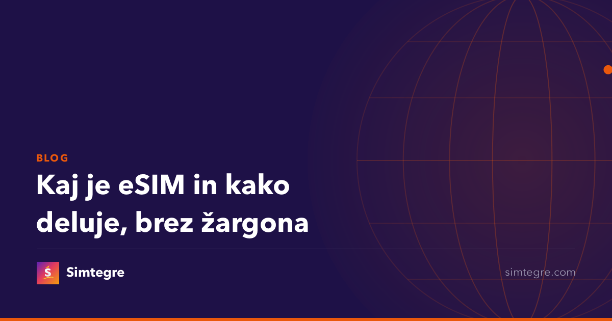 Kaj je eSIM in kako deluje, brez žargona