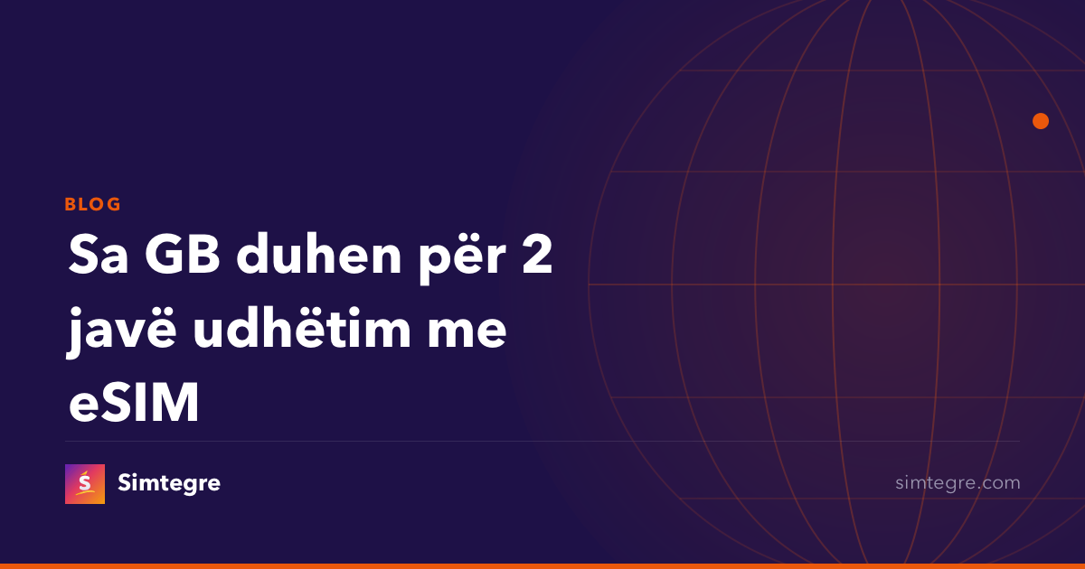 Sa GB duhen për 2 javë udhëtim me eSIM