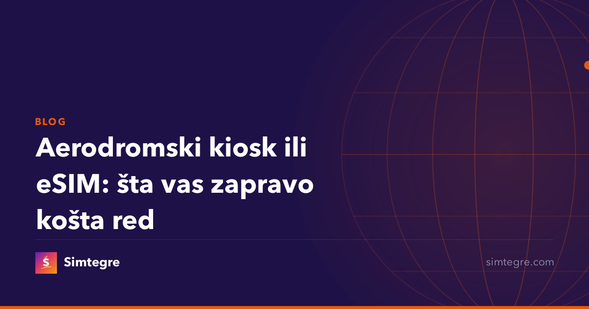Aerodromski kiosk ili eSIM: šta vas zapravo košta red